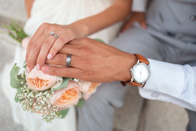 Outdoor wedding ceremony decorated with fresh flowers